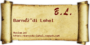Barnódi Lehel névjegykártya